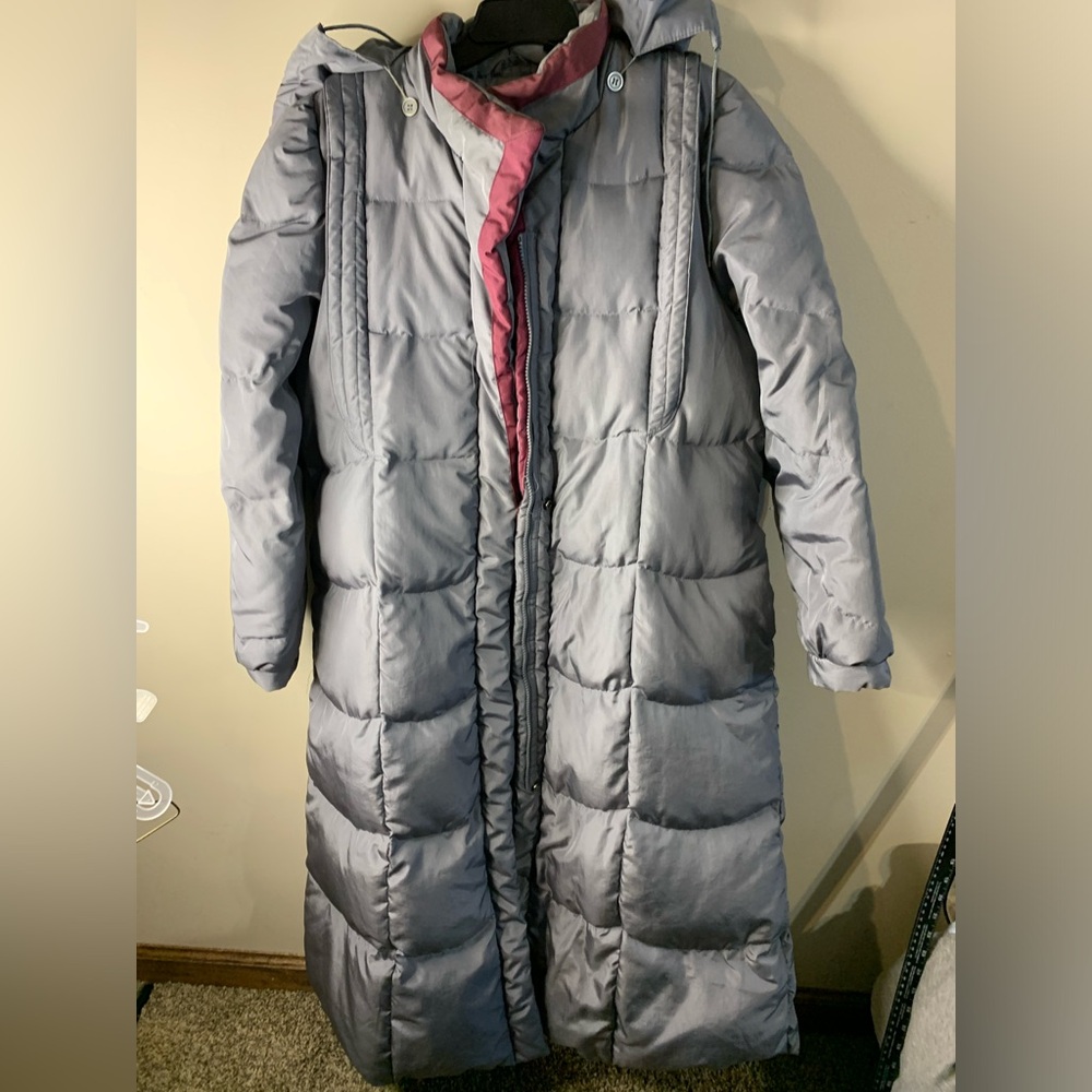 Women’s Vintage "Down" brand coat quilted puffer trench jacket size medium